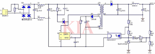 反激式開關電源工作原理,電路圖-KIA MOS管